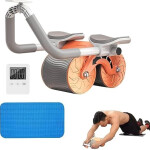 Automatic Rebound Abdominal Wheel, Abs Roller Wheel with Timer, Exercise Equipment with Resistance Springs