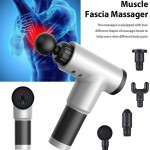 Fascial Gun Muscle Fitness Massager with 4 Replaceable Nozzles